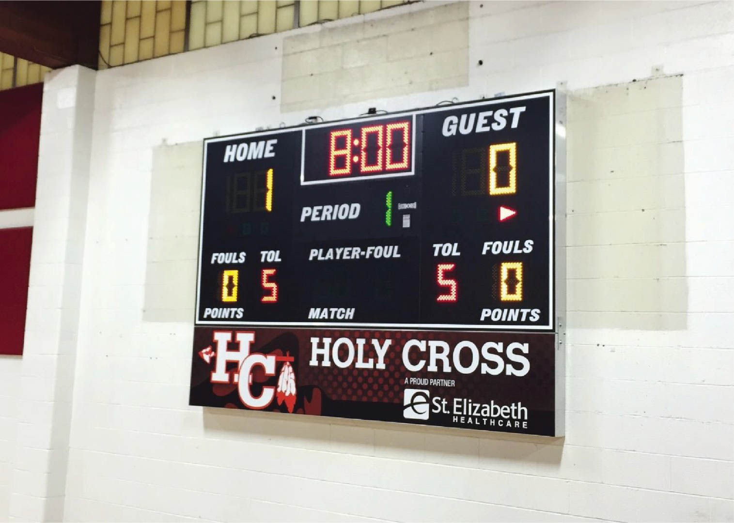 Holy Cross HS · Secondary Scoreboard after